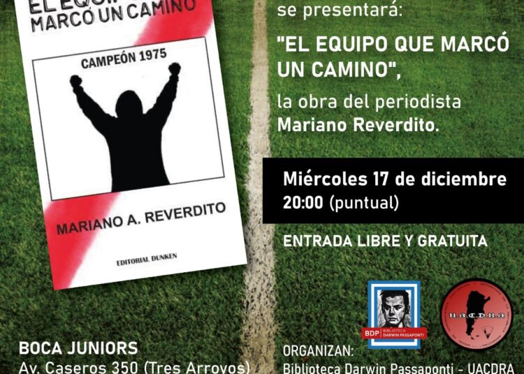 Mariano Reverdito presenta su libro sobre el River campeón de 1975 en el club Boca