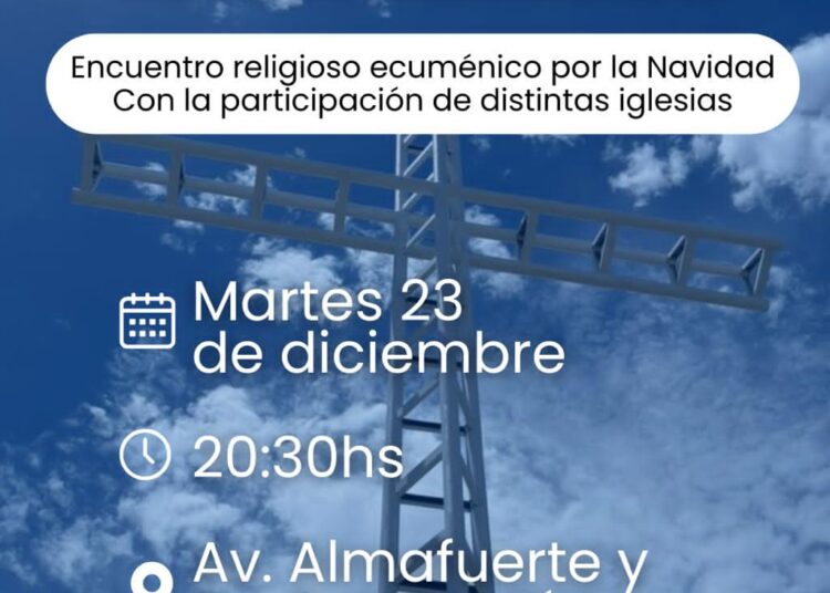 La Cruz del Centenario será sede de un encuentro religioso ecuménico por la navidad
