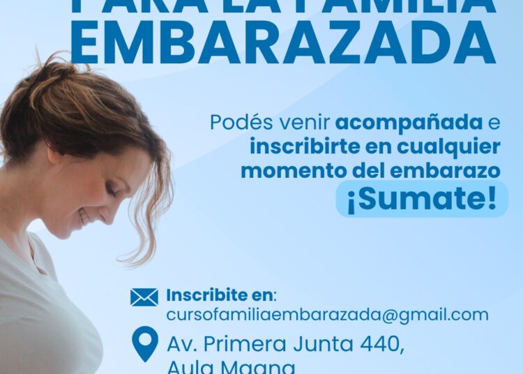 El Centro Municipal de Salud convoca a un curso de preparación integral para la familia embarazada