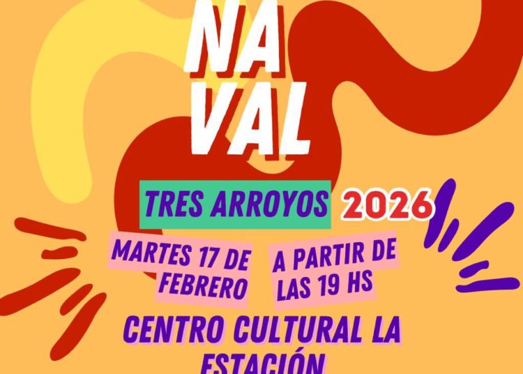 El Carnaval de Tres Arroyos se reprograma: la fiesta se traslada al martes 17 de febrero