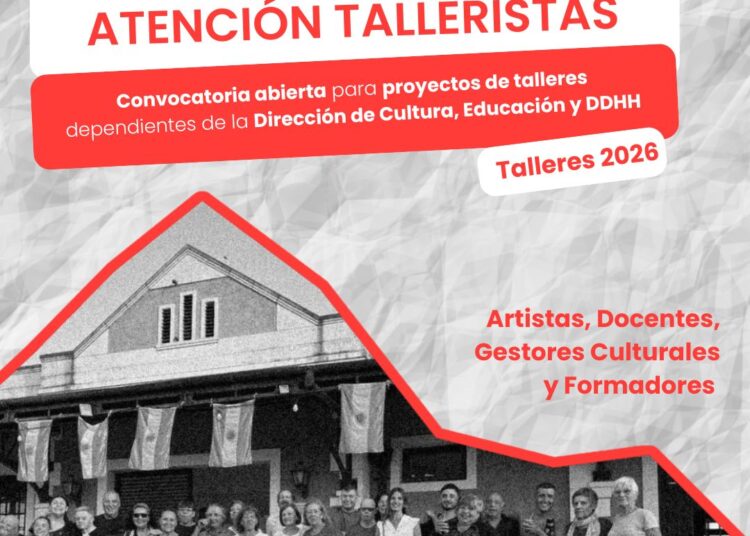 Cultura abre el llamado a proyectos para los Talleres Municipales 2026
