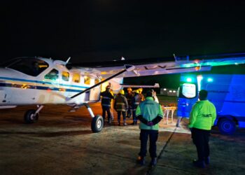 Un operativo de aeroevacuación coordinado permitió la derivación exitosa de un paciente crítico