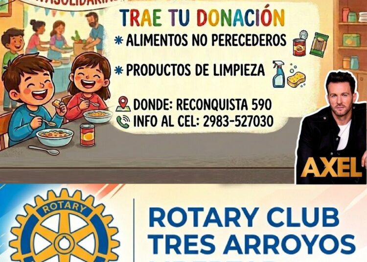 Rotary Libertad lanza colecta solidaria con el apoyo de Axel