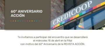 Banco Credicoop invita a una actividad por el 60° aniversario de la revista Acción