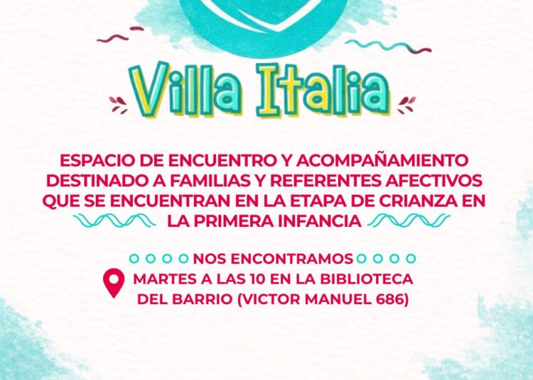 El Municipio fortalece el acompañamiento a las crianzas en el barrio Villa Italia