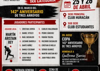 Tres Arroyos recibe a los mejores del país en el Torneo Especial de Bochas de 1ª categoría