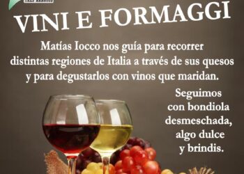 Noche de vinos y quesos en la Sociedad Italiana