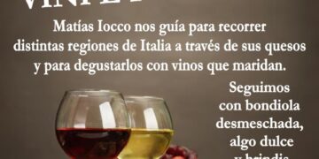 Noche de vinos y quesos en la Sociedad Italiana