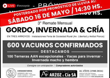 Postergación y nueva fecha para el tercer remate mensual de Arzoz y Cía.