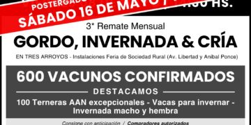 Postergación y nueva fecha para el tercer remate mensual de Arzoz y Cía.