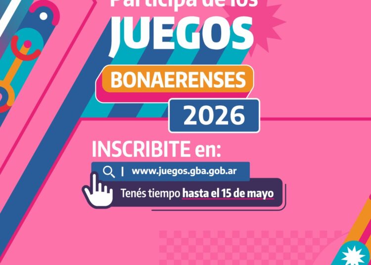Cuenta regresiva para los Juegos Bonaerenses: Últimos 10 días para inscribirse en Tres Arroyos