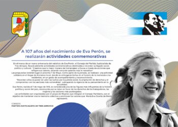 El PJ de Tres Arroyos homenajeará a Eva Perón a 107 años de su nacimiento