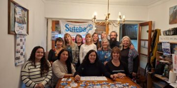 Presentaron la Lista Celeste Violeta en Suteba con Griselda Fernández como candidata
