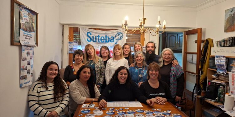 Presentaron la Lista Celeste Violeta en Suteba con Griselda Fernández como candidata