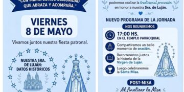 Las Fiestas Patronales de la Virgen de Luján se realizarán sin procesión por el clima