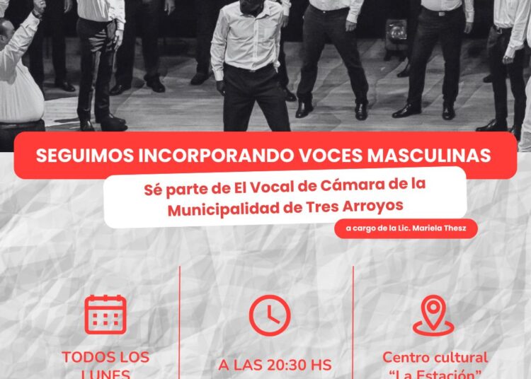 El vocal de cámara abre su convocatoria para fortalecer la sección de voces masculinas