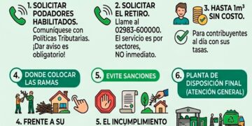 El municipio regula el retiro de restos de poda y otorga beneficios a contribuyentes al día