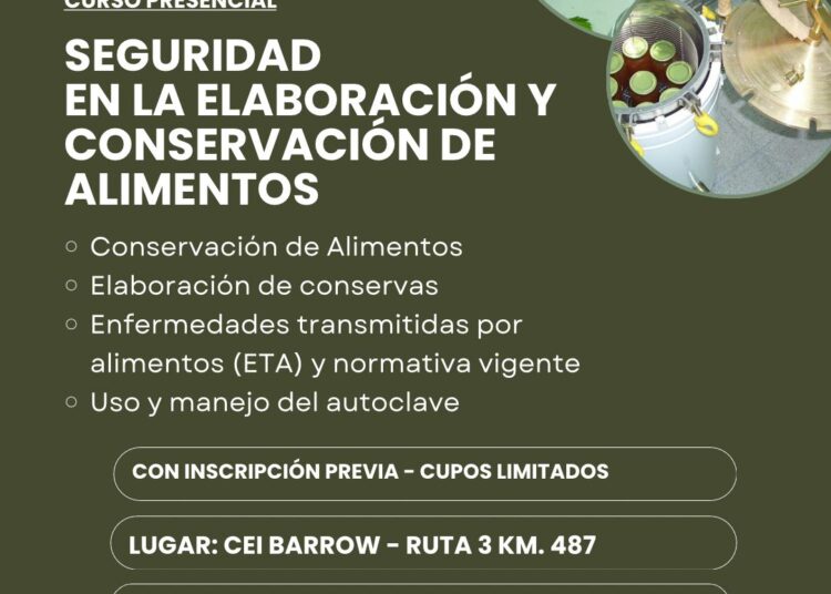 Producción segura y valor agregado: coordinan un taller práctico sobre elaboración y conservación de alimentos en la Chacra de Barrow