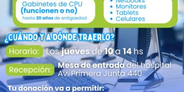 Solidaridad y modernización sanitaria: el Centro Municipal de Salud lanza una campaña de donación de tecnología para la Historia Clínica Digital