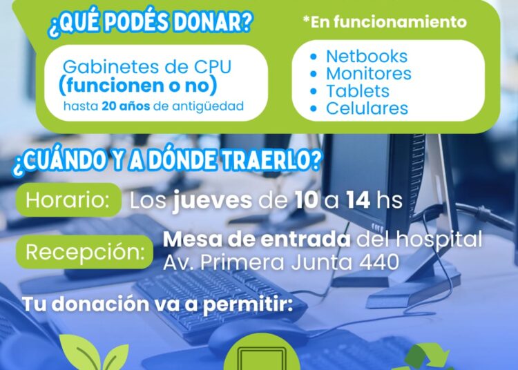 Solidaridad y modernización sanitaria: el Centro Municipal de Salud lanza una campaña de donación de tecnología para la Historia Clínica Digital