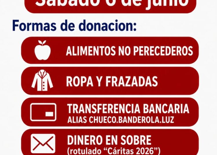 Bajo el lema «70 años alentando la esperanza», Cáritas prepara su Colecta Anual en Tres Arroyos