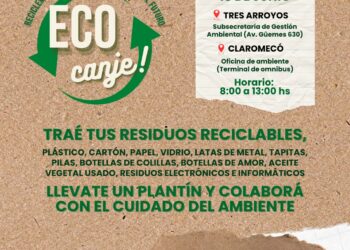 Compromiso verde en el distrito: organizan una jornada simultánea de Ecocanje en Tres Arroyos y Claromecó