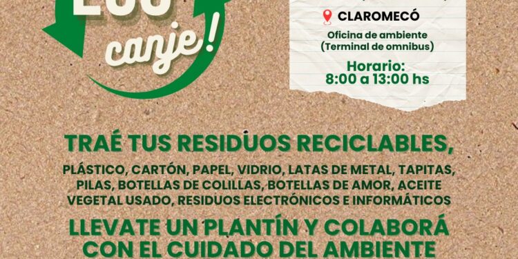 Compromiso verde en el distrito: organizan una jornada simultánea de Ecocanje en Tres Arroyos y Claromecó