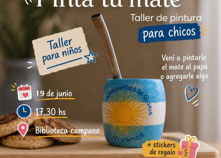 Regalo con sello propio: organizan un taller infantil para intervenir mates de cara al Día del Padre