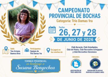 Tres Arroyos es sede del Provincial de Bochas Femenino