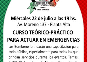 Bomberos brindarán una capacitación gratuita sobre RCP y primeros auxilios en la Sociedad Italiana