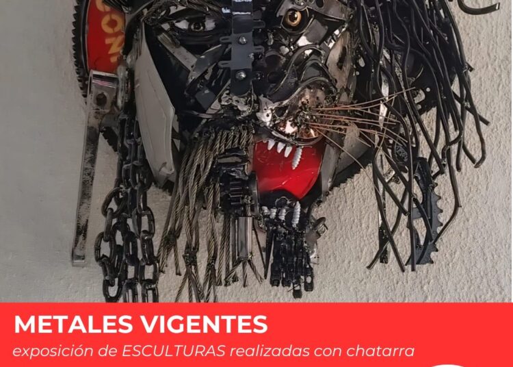 El descarte transformado en arte: Pablo González expone sus esculturas en chatarra «Metales vigentes» en el Museo Mulazzi