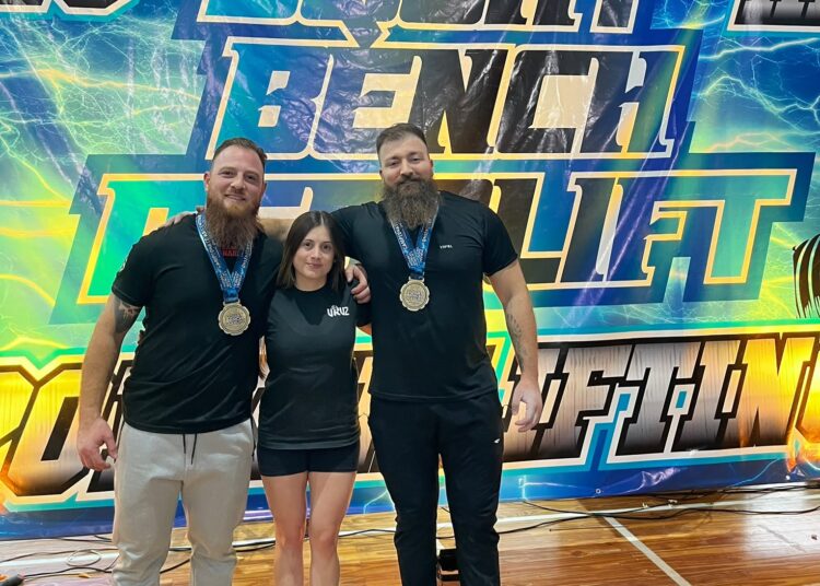 Tres Arroyos tuvo una actuación perfecta en el Argentino de Powerlifting: tres campeones y tres clasificados al plano internacional