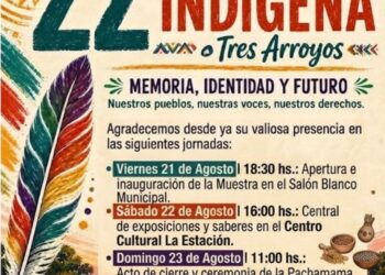 La Asociación Encuentro Indígena Tres Arroyos conmemora sus 22 años con tres jornadas de actividades culturales