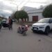 Un traslado por precaución tras colisión entre un auto y una moto