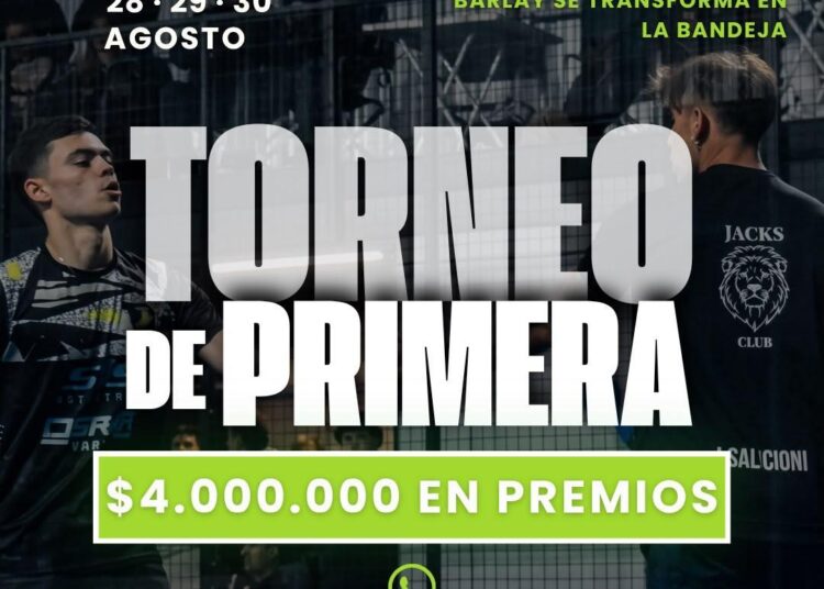 Pádel de Primera: La Bandeja prepara un torneo con cuatro millones de pesos en premios