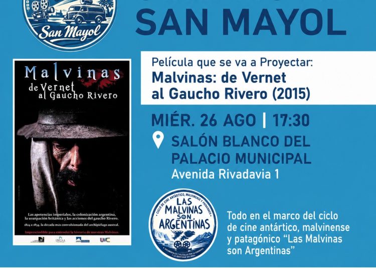 Cine Móvil San Mayol proyectará “Malvinas: de Vernet al Gaucho Rivero”