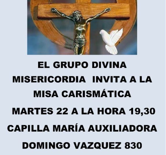 Invitan a misa carismática en la Capilla María Auxiliadora
