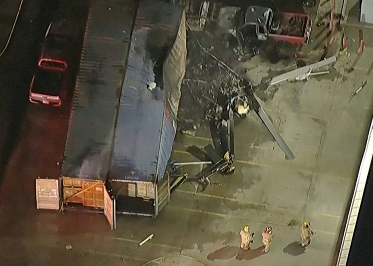 Conmoción y muerte: un helicóptero de noticias cayó mientras cubría otro accidente fatal