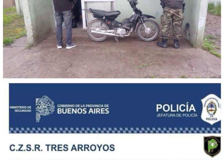 El Comando de Prevención Rural esclareció el hurto de una motocicleta tras dos allanamientos en Cascallares y Tres Arroyos