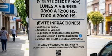 Rige el horario de verano para el Estacionamiento Medido en Tres Arroyos a partir del 1° de noviembre