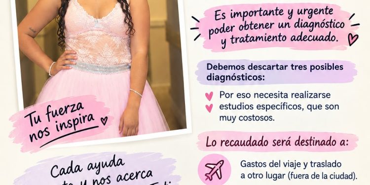 Campaña solidaria en Tres Arroyos: Una madre apela a la comunidad para costear estudios médicos urgentes de su hija