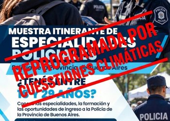 Reprogramaron por mal tiempo la Muestra Itinerante de Especialidades Policiales en Tres Arroyos