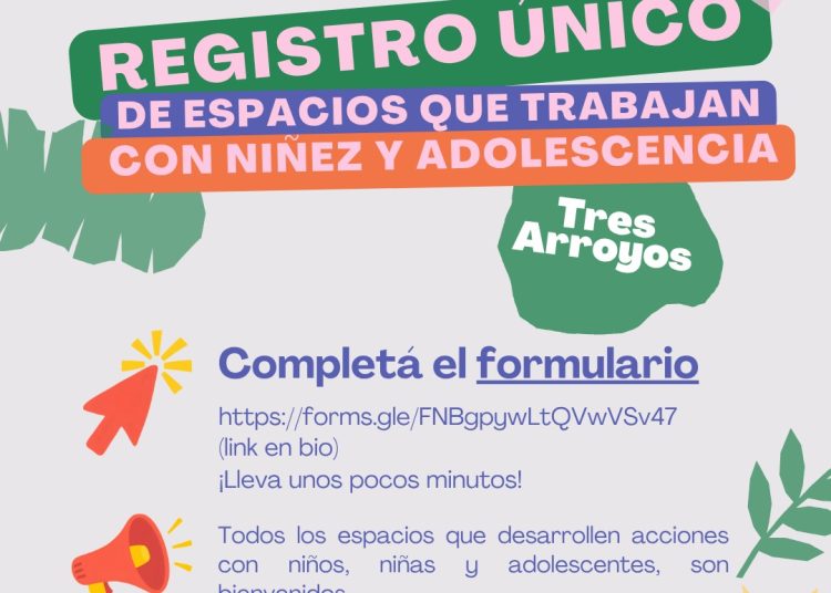 Tres Arroyos impulsa la creación del Registro Único de Espacios que trabajan con Niñeces y Adolescencias