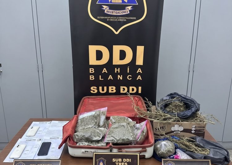 Despliegan un megaoperativo policial en Tres Arroyos por un hurto e incautan más de 3 kilos de marihuana
